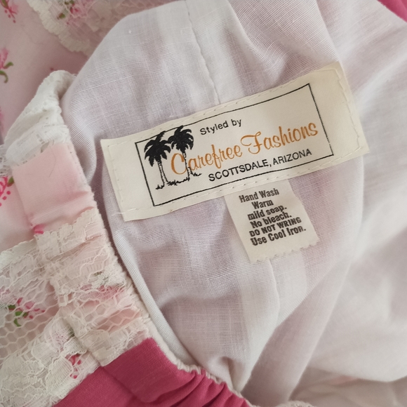 Hurry! Store Close Next Week!Vintage Carefree Fashions Pink Patchwork Maxi Skirt - Picture 3 of 4